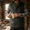 Gilet chasse Walker and Hawkes vert coton ciré 4 poches