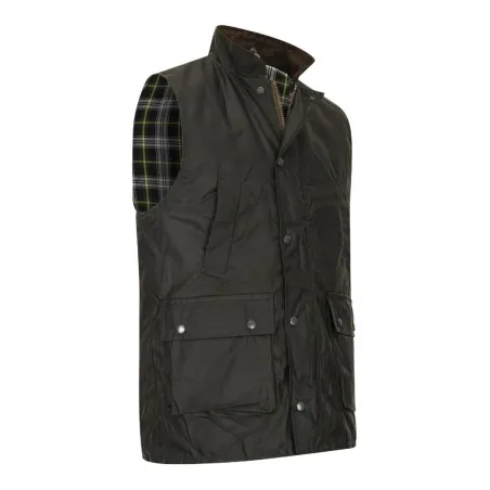 Gilet chasse Walker and Hawkes vert coton ciré 4 poches
