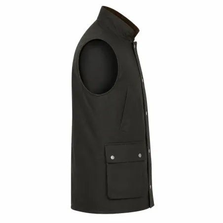 Gilet chasse Walker and Hawkes vert coton ciré 4 poches