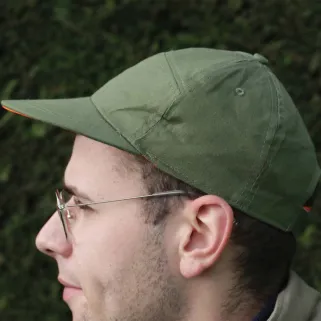Casquette réversible kaki/orange pour la chasse