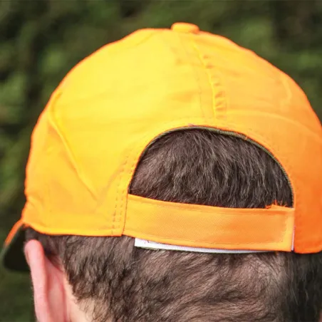 Casquette réversible kaki/orange pour la chasse