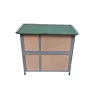 Clapier bois 2 étages pour lapins gris 91,5x45x81,4 cm