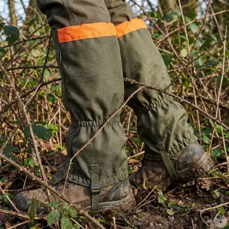 Guêtres Predator 1200R vert/orange - protection chasse