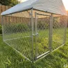 Enclos extérieur galvanisé avec toile imperméable 2x2x1,6 m