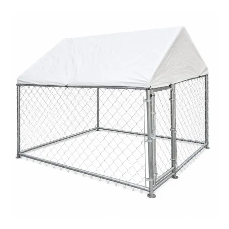 Enclos extérieur galvanisé avec toile imperméable 2x2x1,6 m