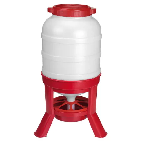 Kit abreuvoir 40L + mangeoire 30kg sur pieds volailles