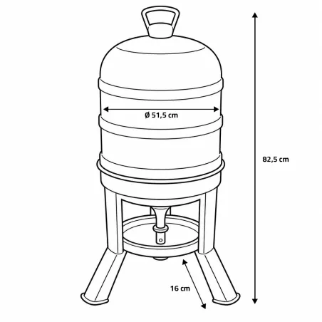 Kit abreuvoir 40L + mangeoire 30kg sur pieds volailles