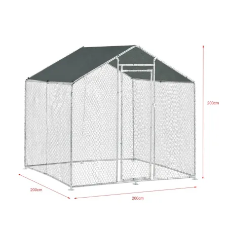 Enclos volailles 4m² - Tube galvanisé et toile PE étanche