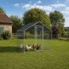 Enclos volailles 4m² - Tube galvanisé et toile PE étanche