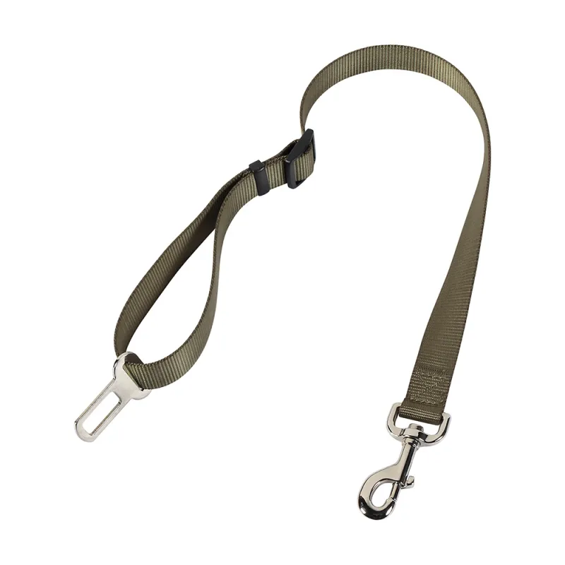 Laisse voiture 75 cm kaki réglable Stepland