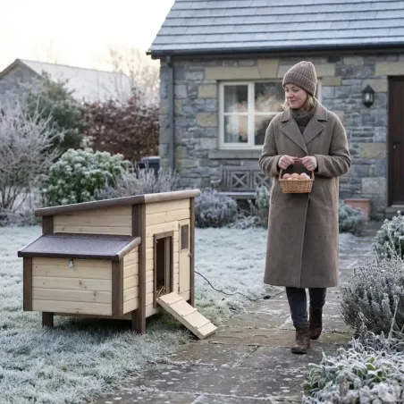 Poulailler isolé chauffant 3-4 poules avec thermostat