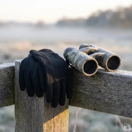Gants chasse élastiques coton-lycra noir taille unique