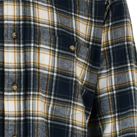 Chemise homme Dolty flanelle carreaux bleu/beige S-4XL