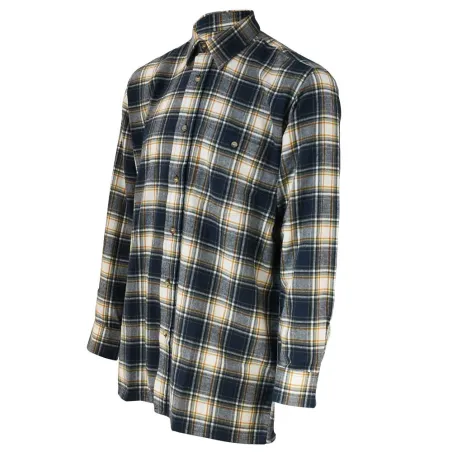 Chemise homme Dolty flanelle carreaux bleu/beige S-4XL