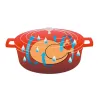 Cocotte ovale rouge 32 cm en fonte d'aluminium - Tous feux