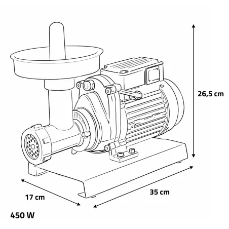 Hachoir électrique Reber n°5 450W 30-50 kg/h