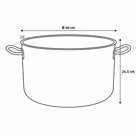 Braisière inox Ø40cm pour barbecue et extérieur