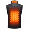 Gilet chauffant 3 niveaux noir M à 3XL - Chauffage USB