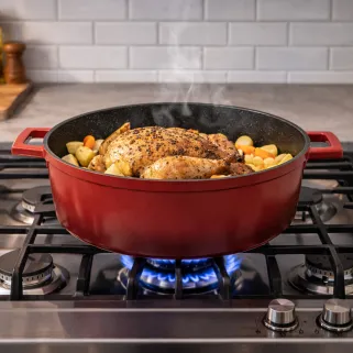 Cocotte ovale fonte alu 32x25cm 6,6L tous feux - Nuage