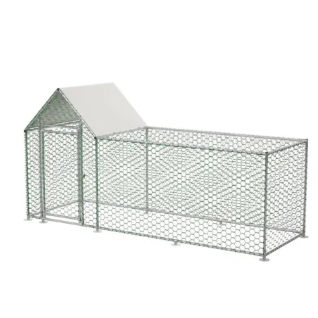 Enclos volailles 3x1x1,5m - Robuste avec toit bâché