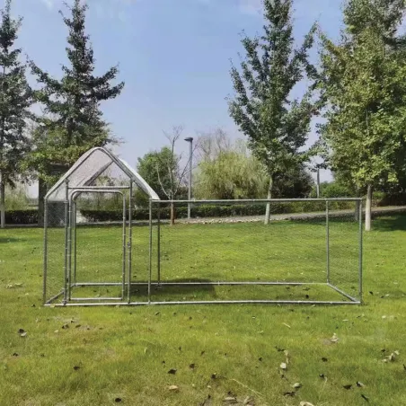 Enclos volailles 3x1x1,5m - Robuste avec toit bâché