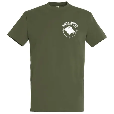 T-Shirt Keiler Hunter kaki coton manches courtes chasse