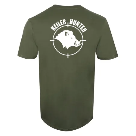 T-Shirt Keiler Hunter kaki coton manches courtes chasse