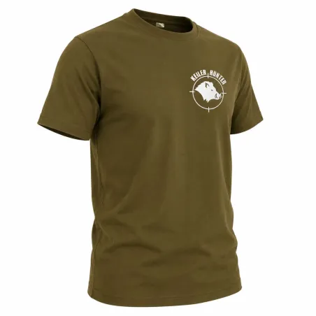 T-Shirt Keiler Hunter kaki coton manches courtes chasse