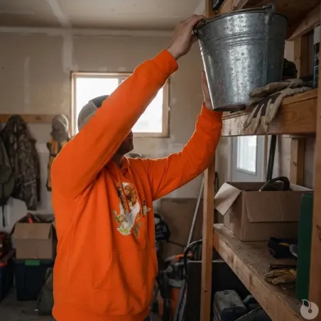 Sweat capuche épagneul Bartavel® orange vif 50% coton