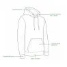 Sweat capuche camouflage Woodland - 80% coton 280g