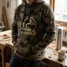 Sweat capuche camouflage Woodland - 80% coton 280g