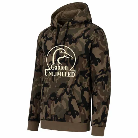 Sweat capuche camouflage Woodland - 80% coton 280g