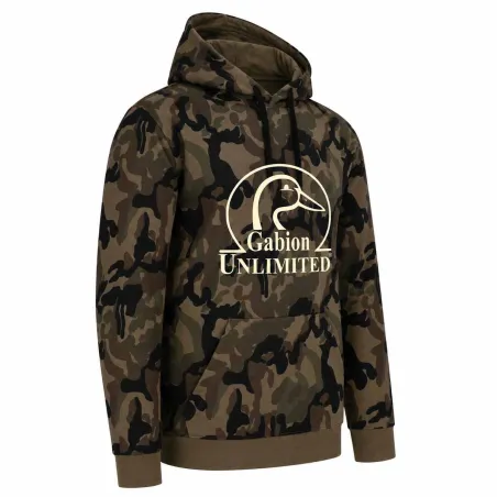 Sweat capuche camouflage Woodland - 80% coton 280g