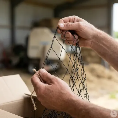 Filet volière 60 mm - 50x25m pour volailles protégées