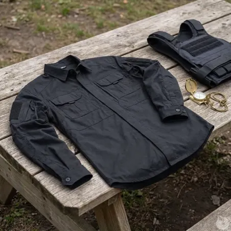 Chemise Ubas Fighter multipoches noir M à 3XL - Élevage & extérieur