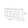 Mangeoire métal 4 cases 20 kg pour volailles 46x17x40 cm
