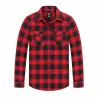 Chemise homme Brandit® carreaux rouge/noir - flanelle coton