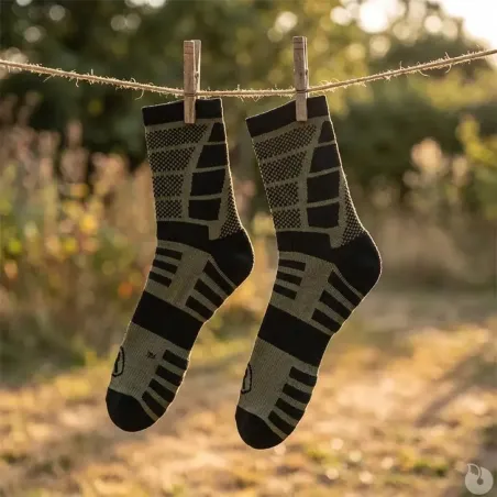 Chaussettes Impact 7 Summer vert olive - Confort respirant