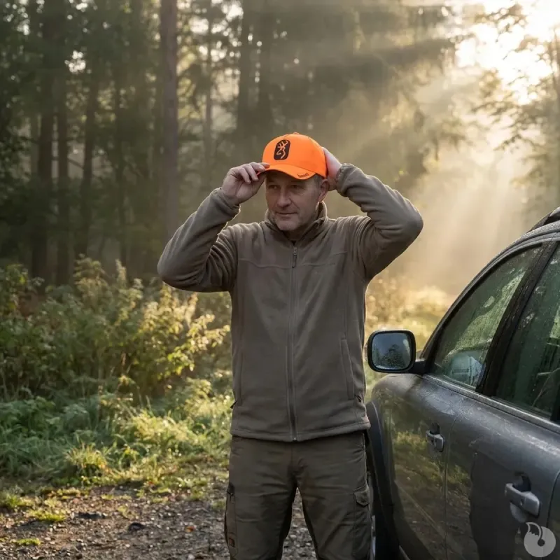 Casquette More Pet orange respirante - Sécurité chasse