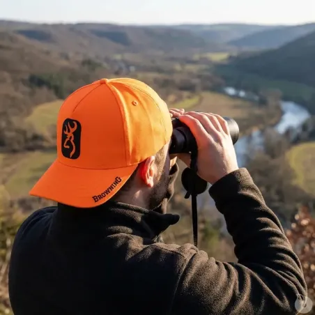 Casquette More Pet orange respirante - Sécurité chasse