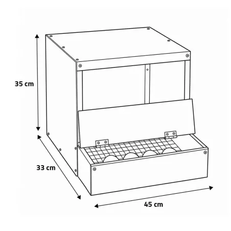 Nid pondoir galvanisé 1 case pour poules