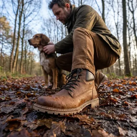 Chaussures Grass cuir imperméable marron - Élevage & Outdoor