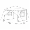 Tonnelle pliable 3x4 m acier vert avec parois latérales