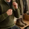 Pull homme olive col camionneur - Style militaire Brandit®