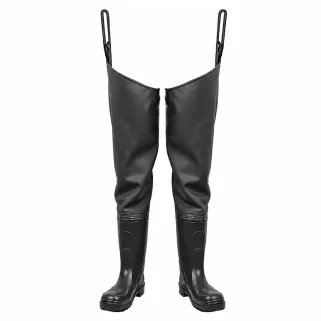 Cuissardes homme PVC noires - Imperméables et antidérapantes