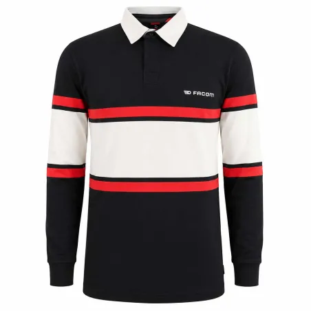Polo FAST coton bleu marine manches longues M à 3XL