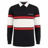 Polo FAST coton bleu marine manches longues M à 3XL