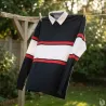 Polo FAST coton bleu marine manches longues M à 3XL