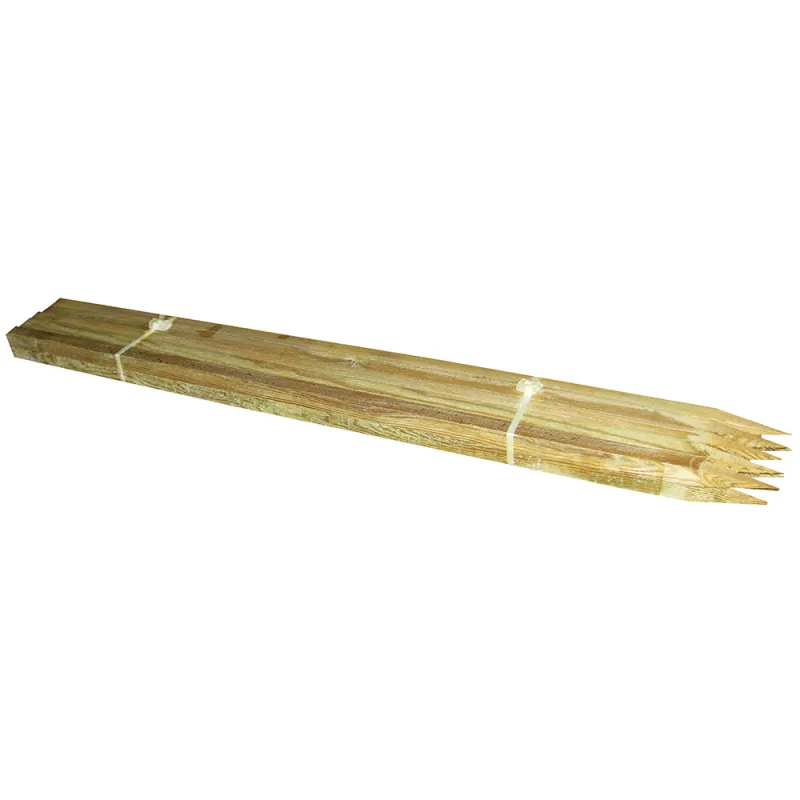 Tuteurs bois 120 cm pour tomates - Lot de 10
