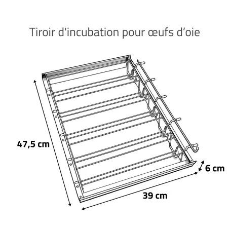 Couveuse multi-espèces avec tiroirs et panier d'éclosion